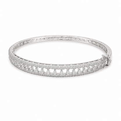 Rhodium Plated CZ Bracelet