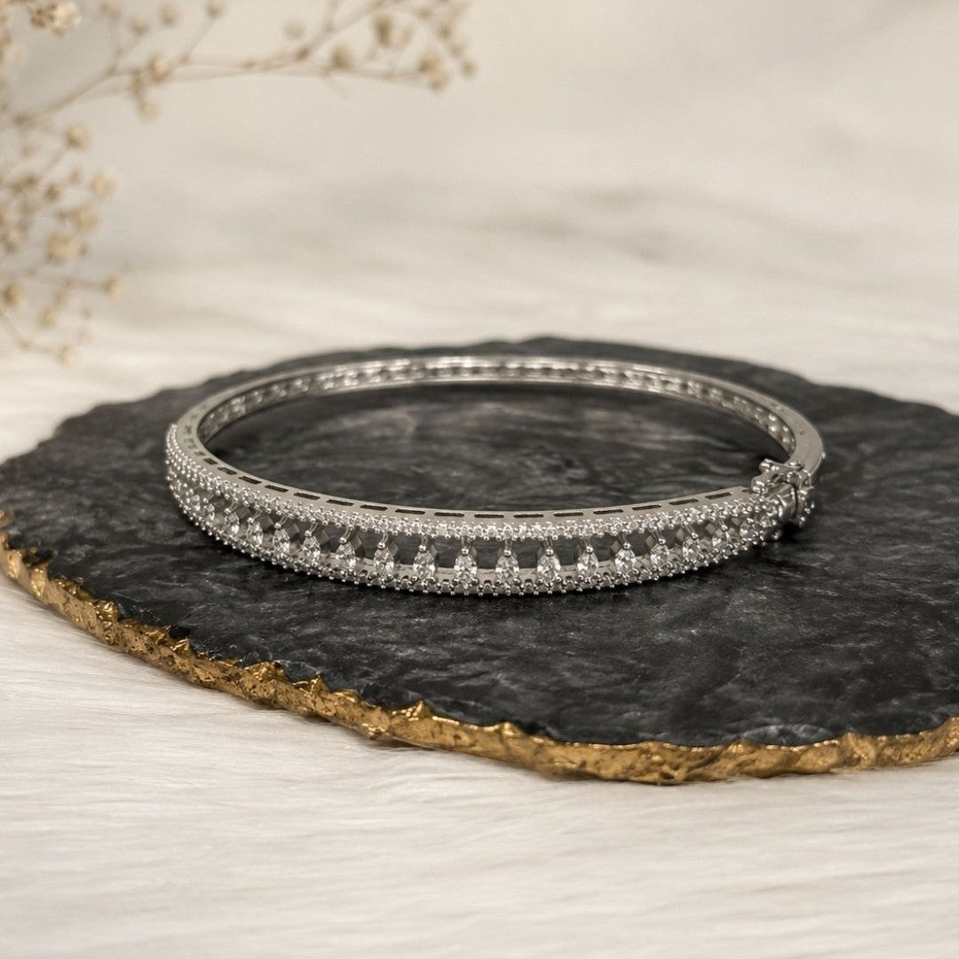 Rhodium Plated CZ Bracelet