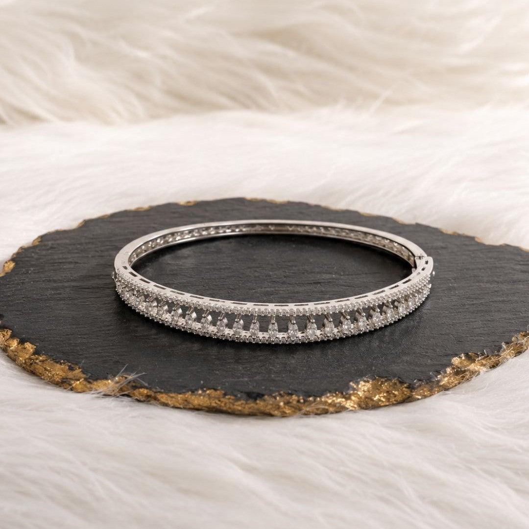 Rhodium Plated CZ Bracelet