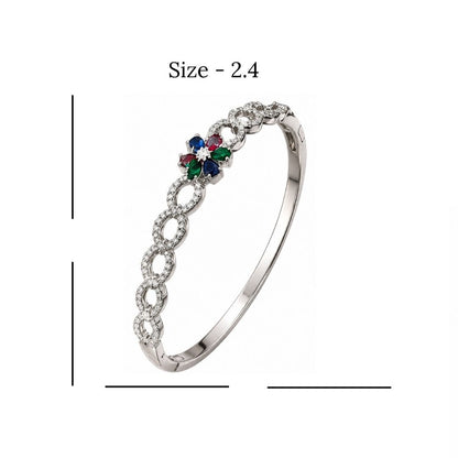 Rhodium Plated CZ Bracelet