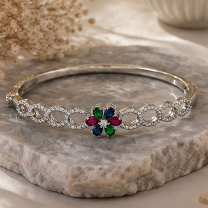 Rhodium Plated CZ Bracelet