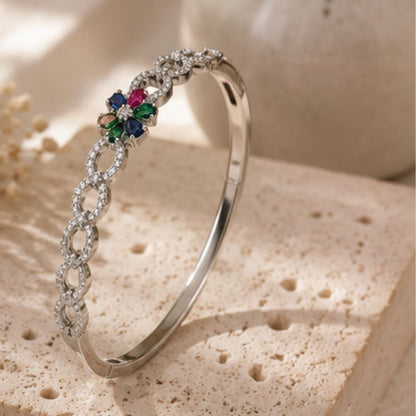 Rhodium Plated CZ Bracelet