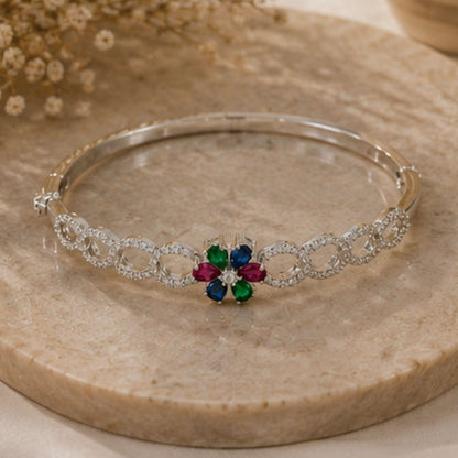 Rhodium Plated CZ Bracelet