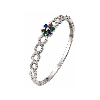 Rhodium Plated CZ Bracelet