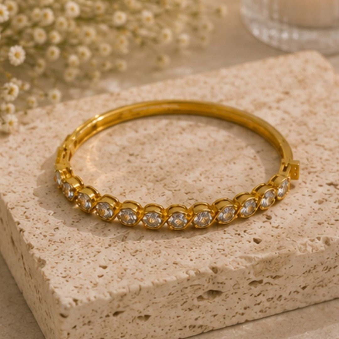 Gold Plated Cubic Zirconia Bracelet