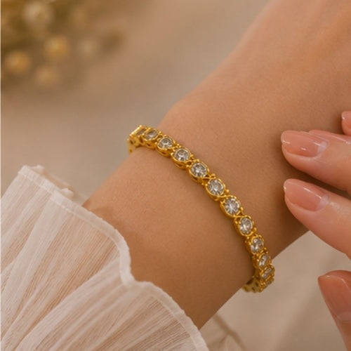 Gold Plated Cubic Zirconia Bracelet
