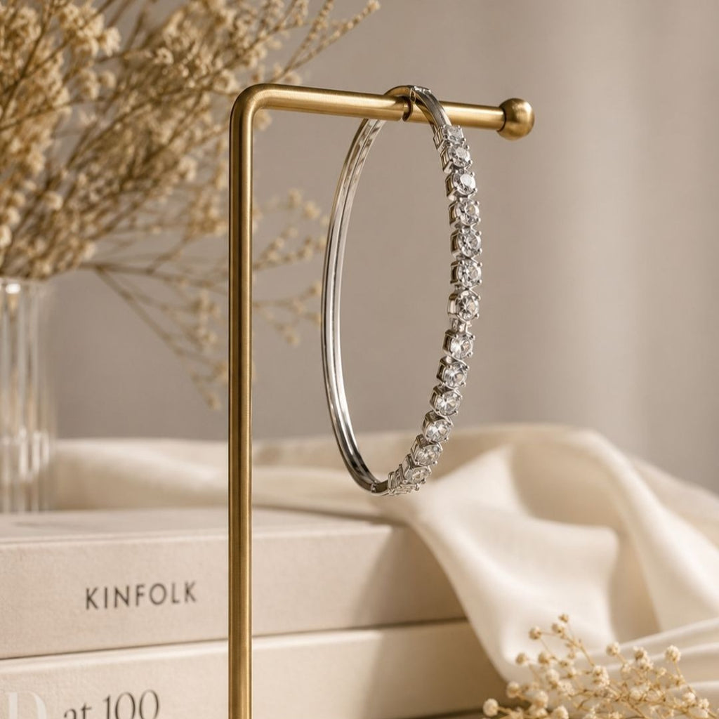 Rhodium Plated Cubic Zirconia Bracelet