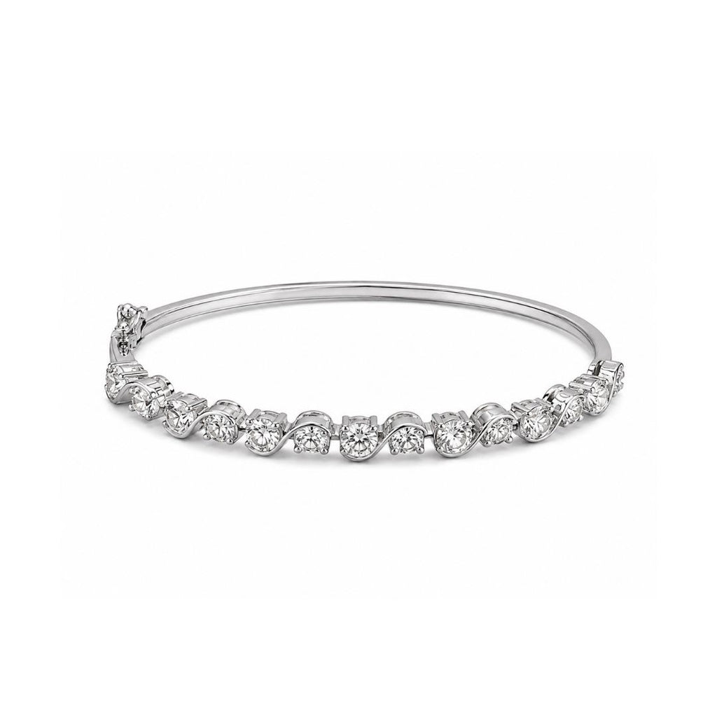 Rhodium Plated Cubic Zirconia Bracelet