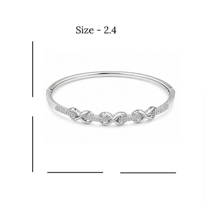 Rhodium Plated CZ Bracelet