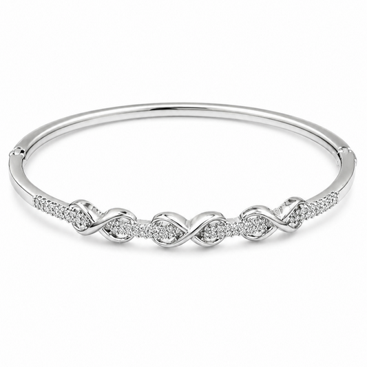 Rhodium Plated CZ Bracelet