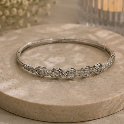 Rhodium Plated CZ Bracelet