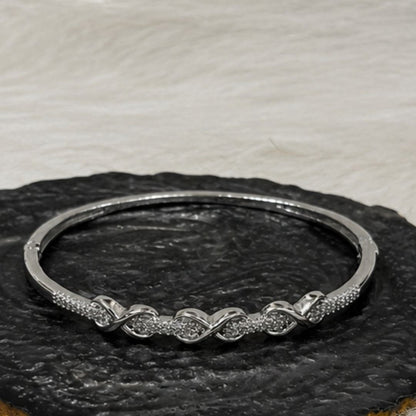 Rhodium Plated CZ Bracelet