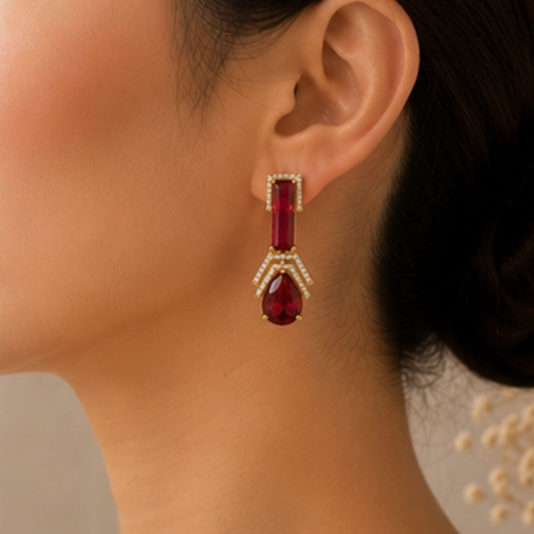 Gold Plated CZ Earrings