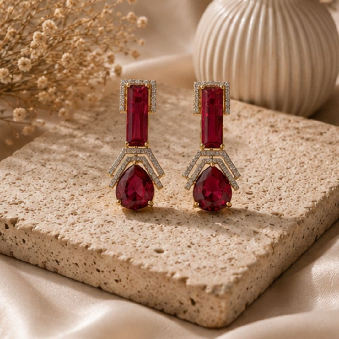 Gold Plated CZ Earrings
