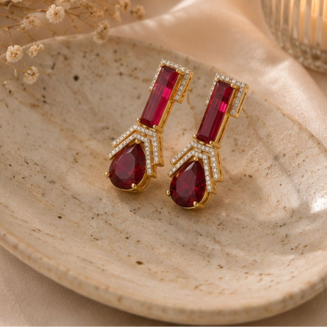 Gold Plated CZ Earrings