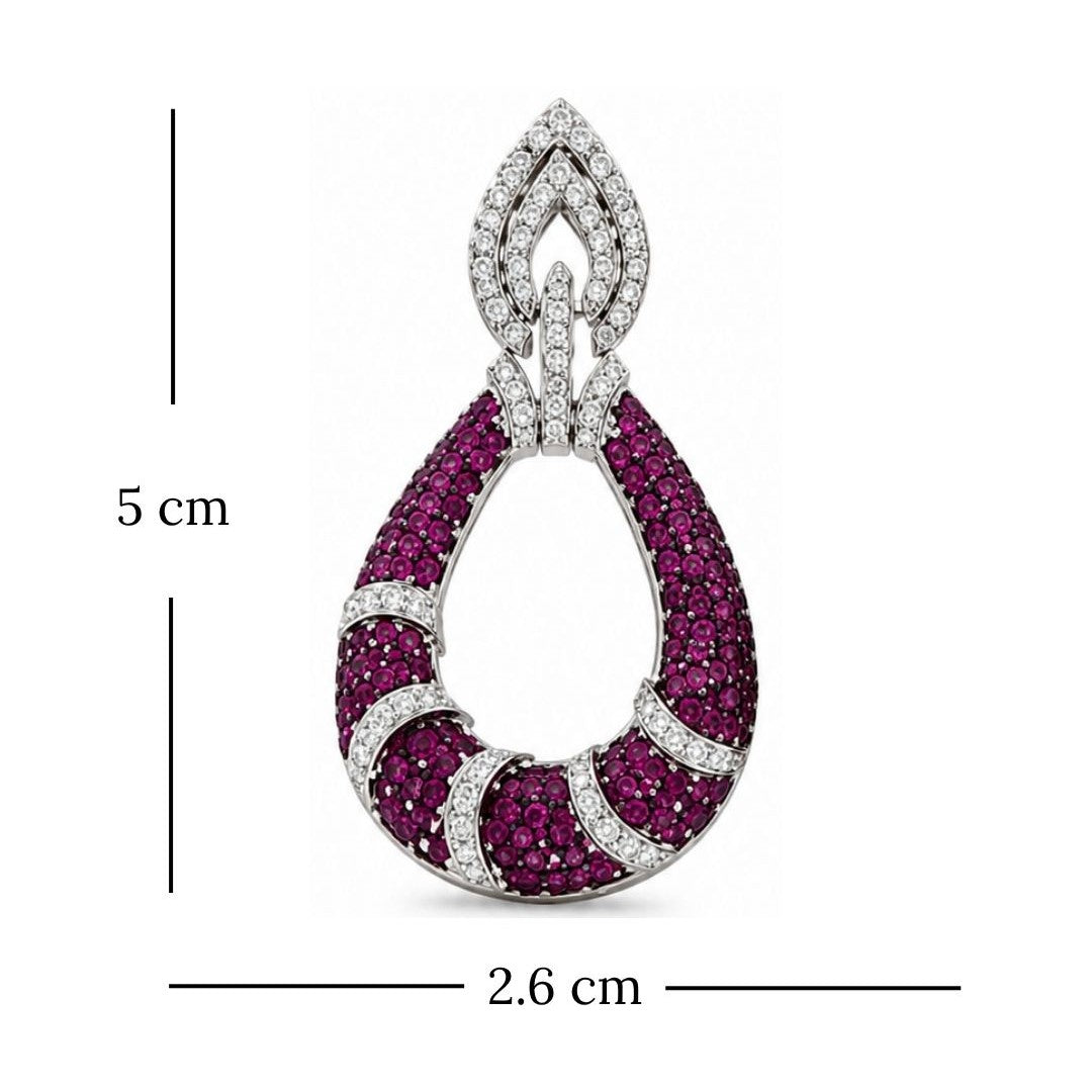 Rhodium Plated CZ Earrings