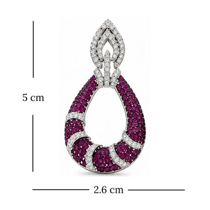 Rhodium Plated CZ Earrings
