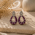 Rhodium Plated Cubic Zirconia Drop Earrings