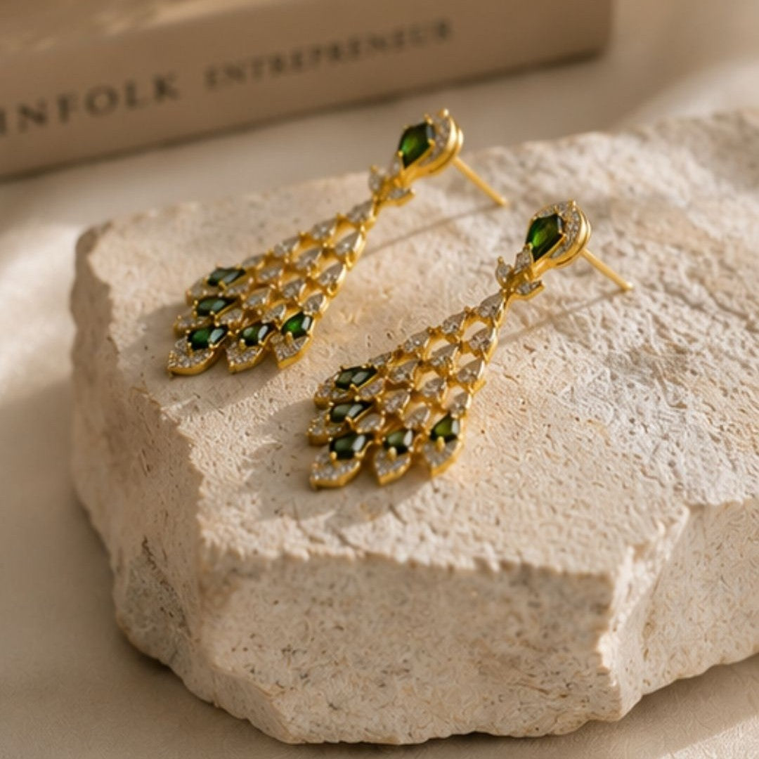 Gold Plated CZ Earrings
