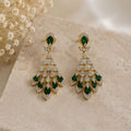 Gold Plated Cubic Zirconia Drop Earrings
