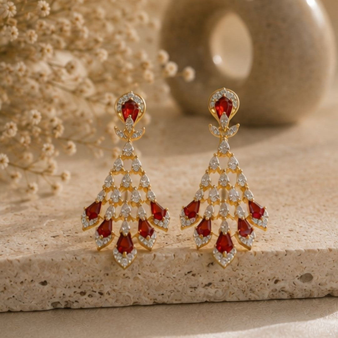 Gold Plated CZ Earrings