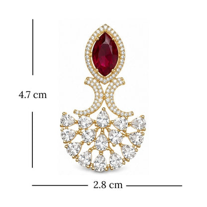 Rhodium Plated CZ Earrings