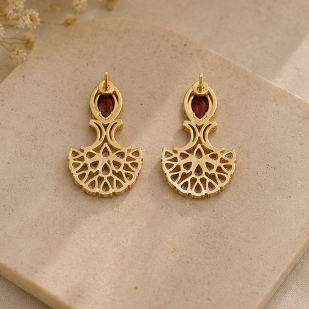 Rhodium Plated CZ Earrings