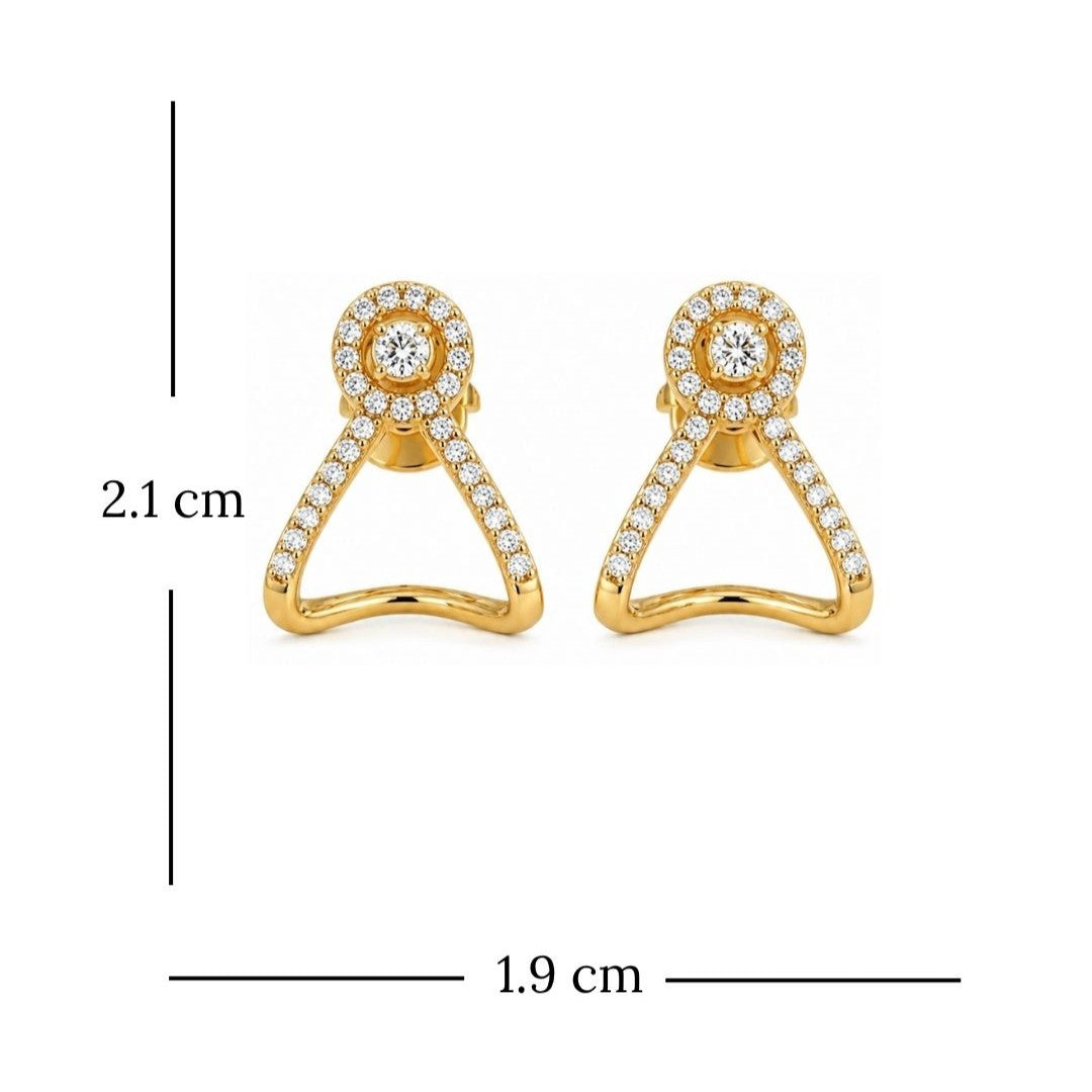 Gold Plated CZ Earrings