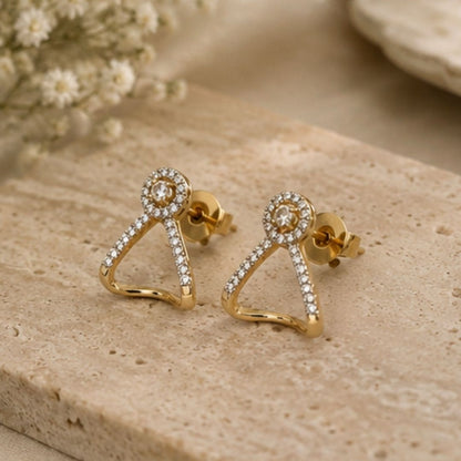 Gold Plated CZ Earrings
