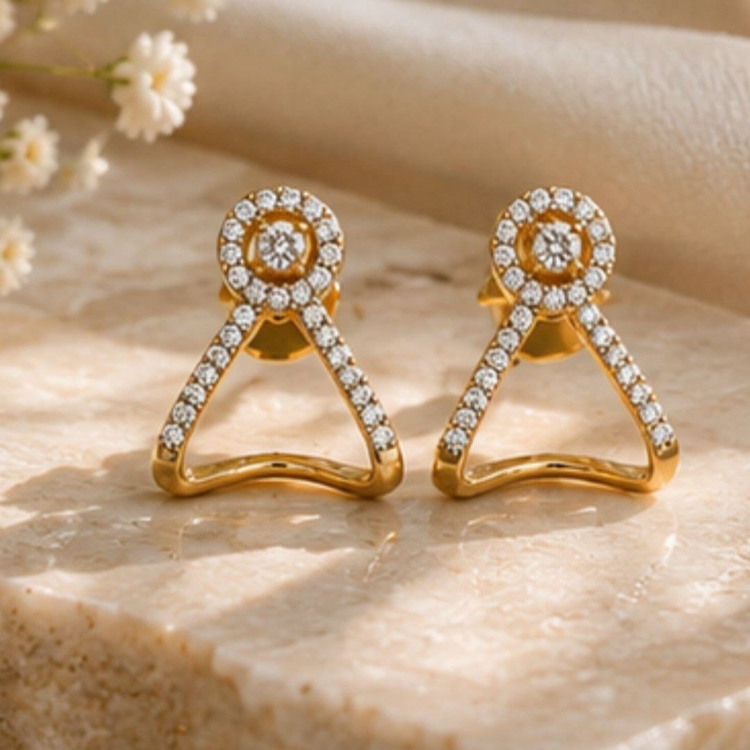 Gold Plated CZ Earrings