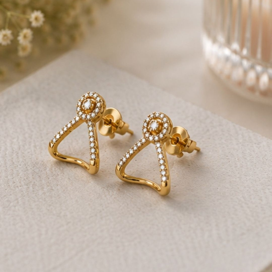 Gold Plated CZ Earrings