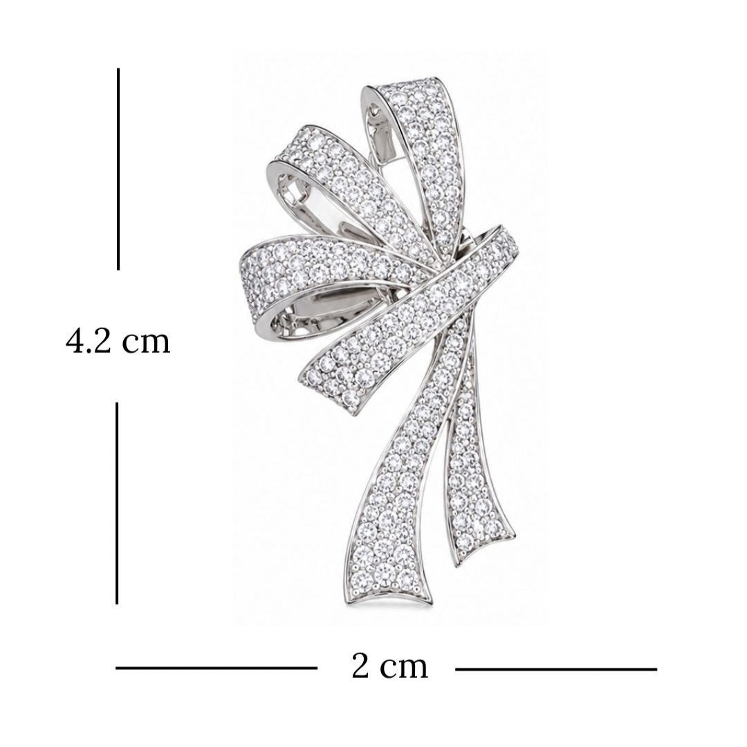 Rhodium Plated CZ Earrings