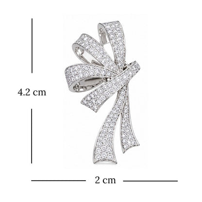 Rhodium Plated CZ Earrings