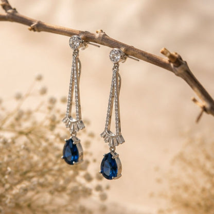 Rhodium Plated CZ Earrings