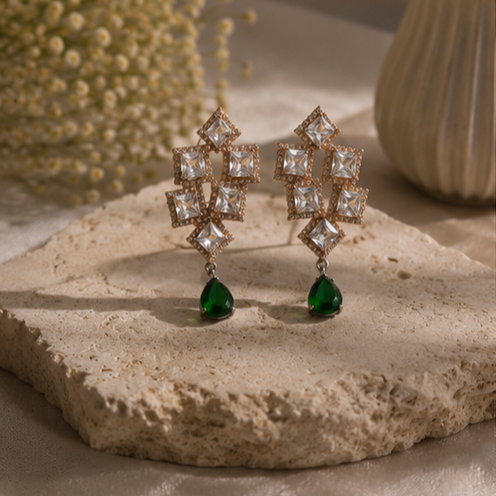 Gold Plated CZ Earrings