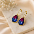 Gold Plated Ombre Cubic Zirconia Drop Earrings