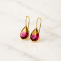 Gold Plated Ombre Cubic Zirconia Drop Earrings
