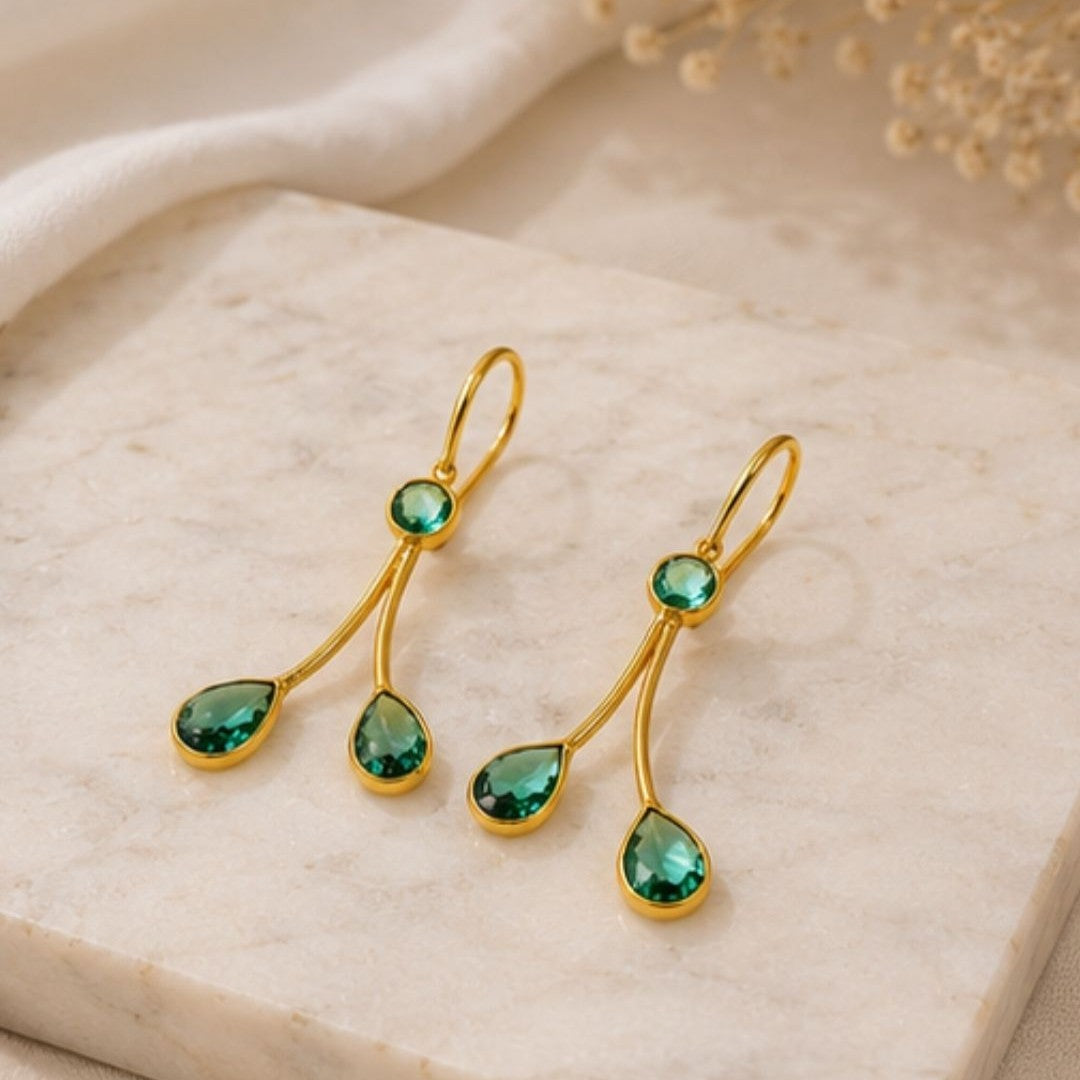 Gold Plated CZ Earrings