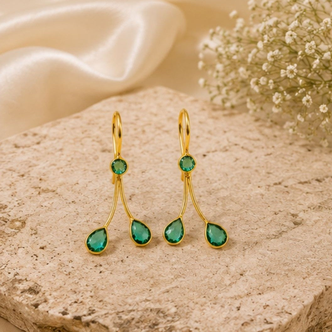 Gold Plated CZ Earrings