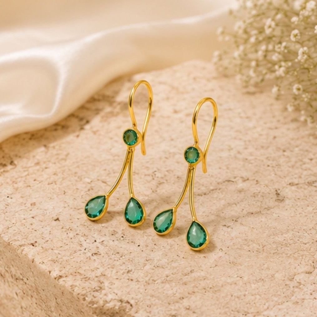 Gold Plated CZ Earrings
