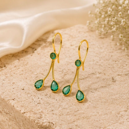 Gold Plated CZ Earrings