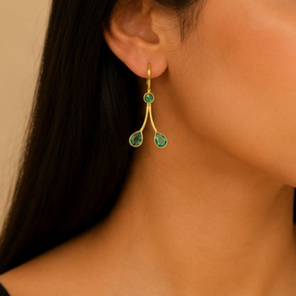 Gold Plated CZ Earrings