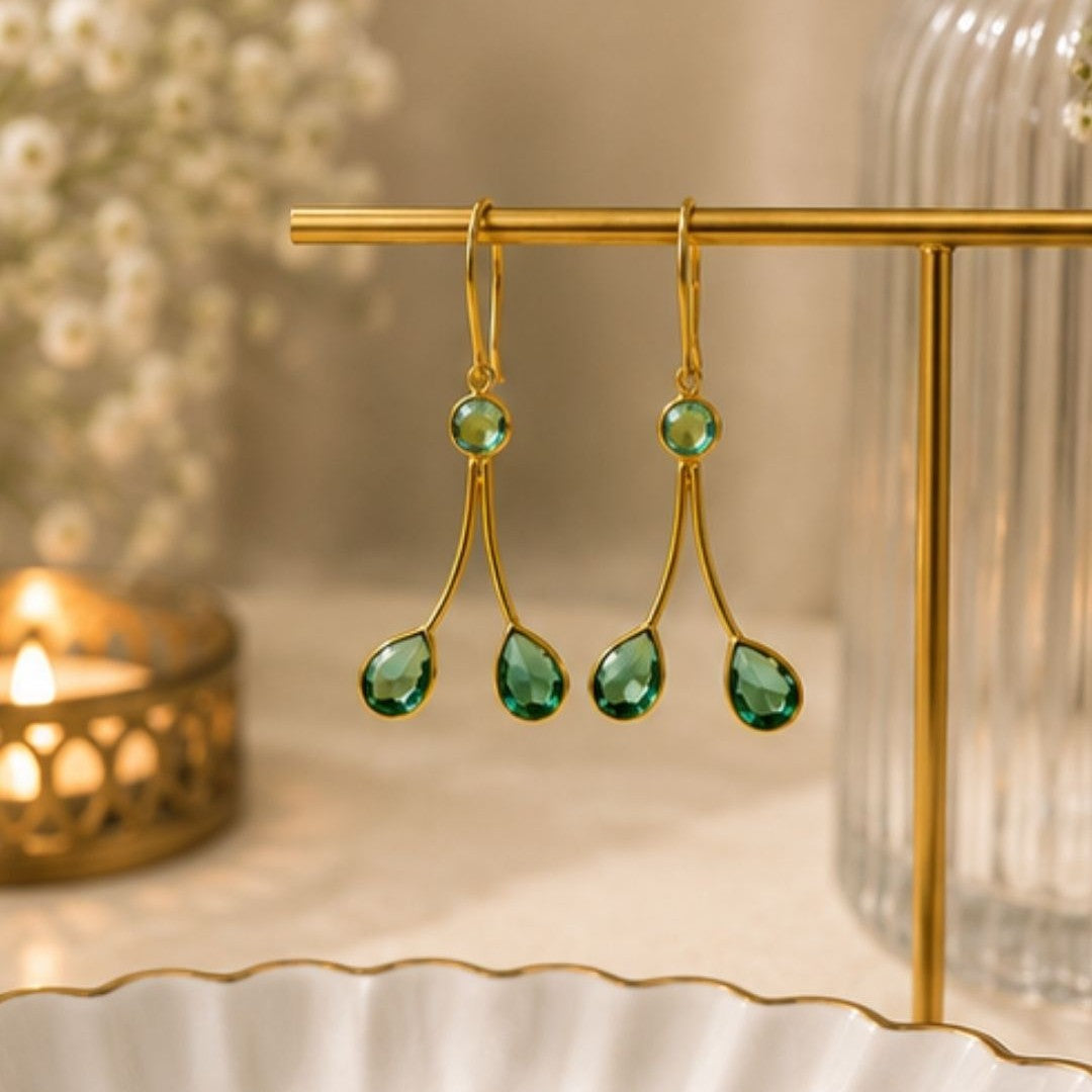 Gold Plated CZ Earrings