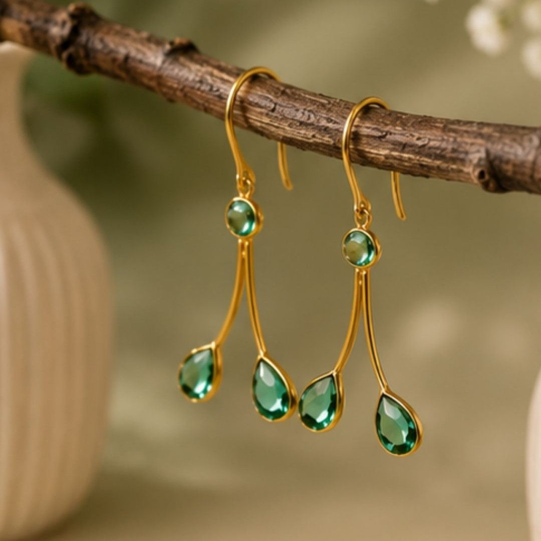 Gold Plated CZ Earrings
