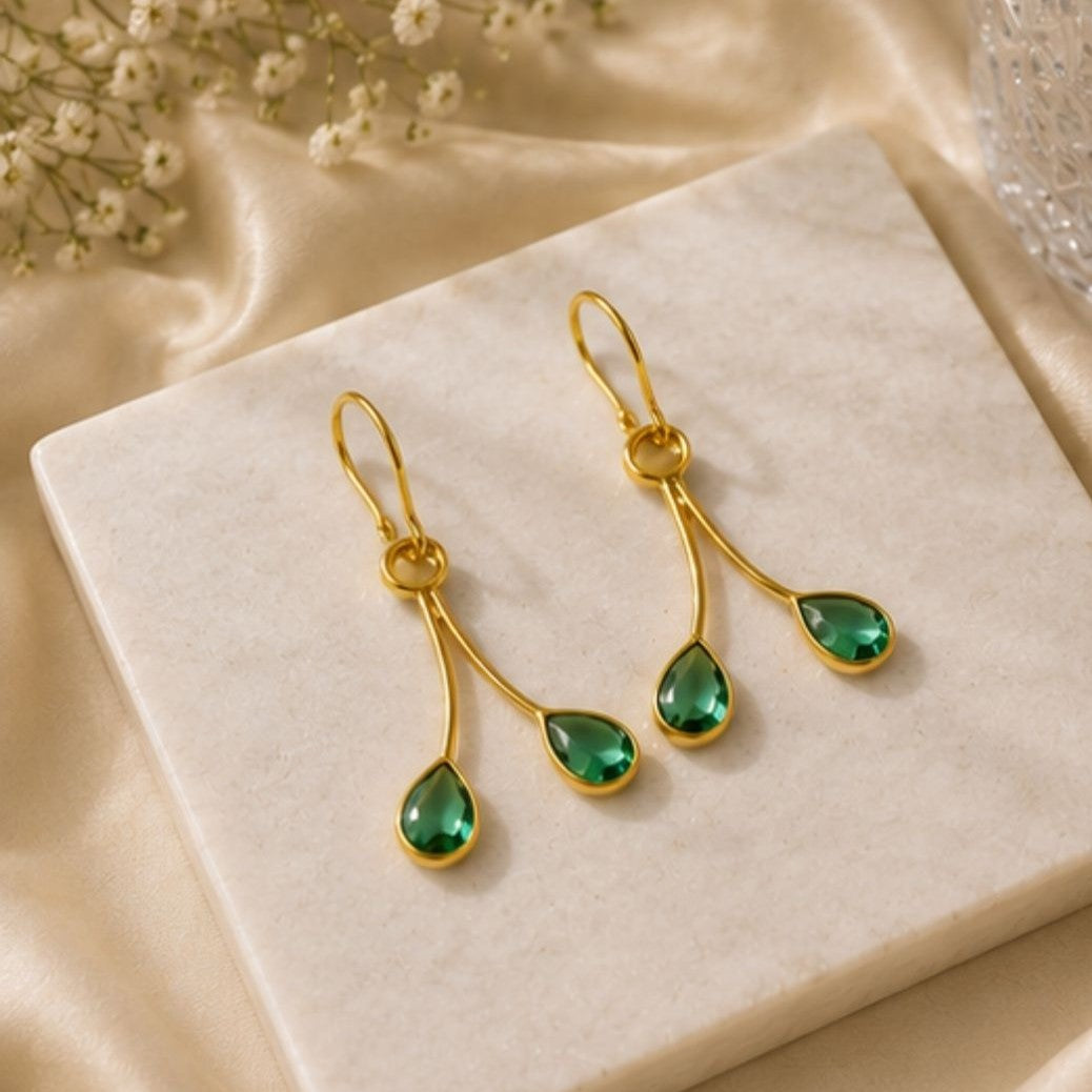 Gold Plated CZ Earrings