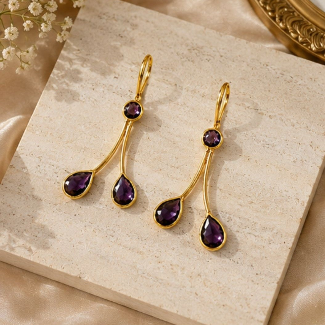 Gold Plated CZ Earrings