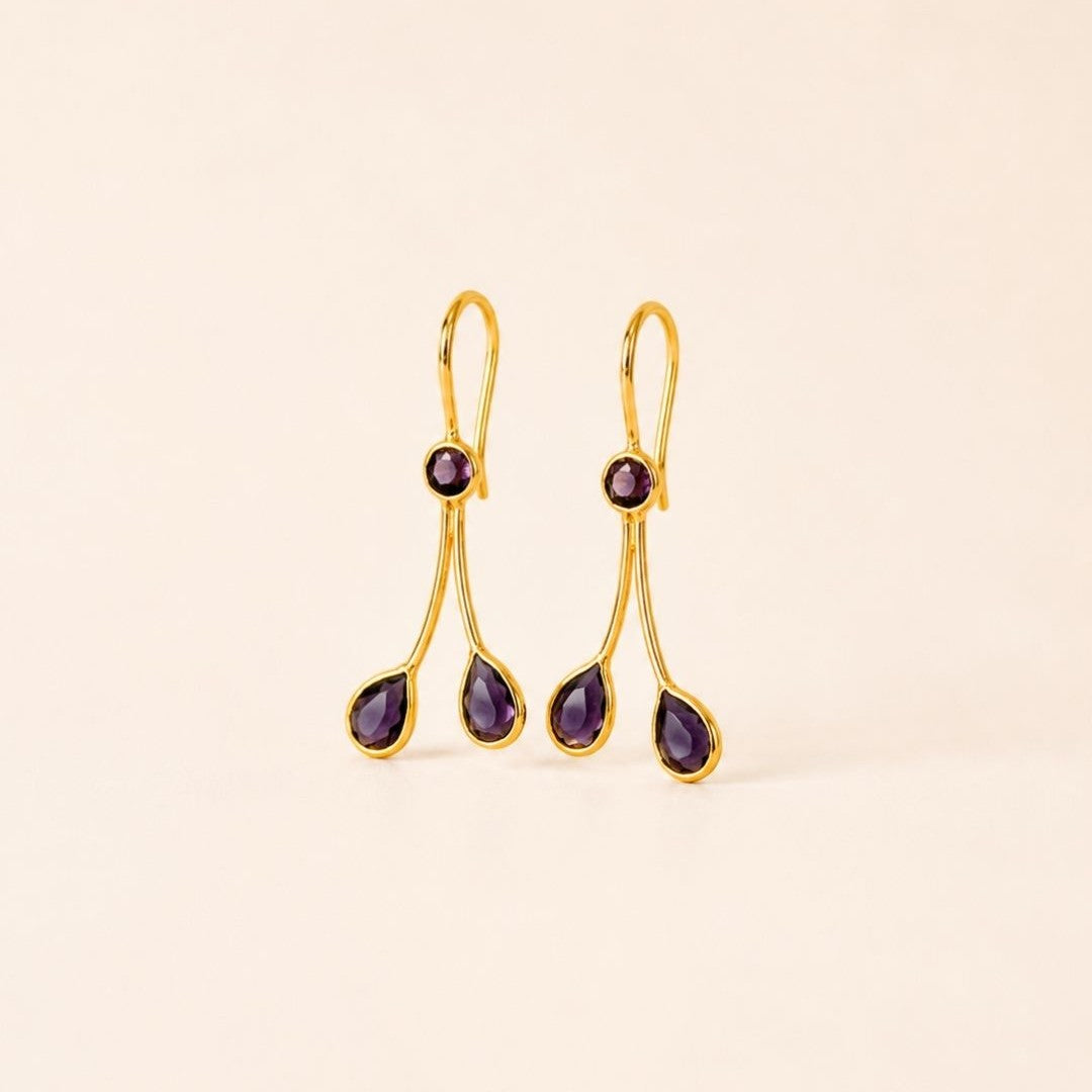 Gold Plated CZ Earrings