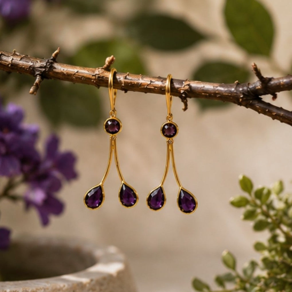 Gold Plated CZ Earrings