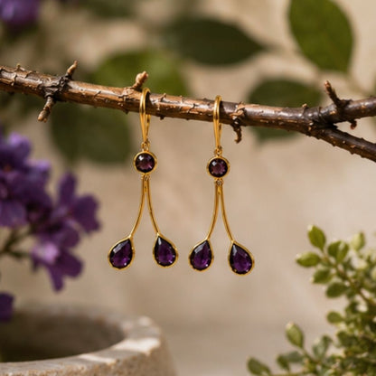Gold Plated CZ Earrings