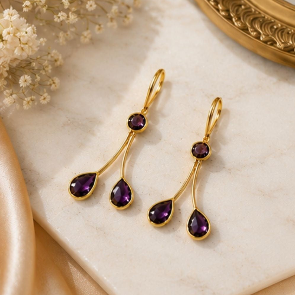 Gold Plated CZ Earrings